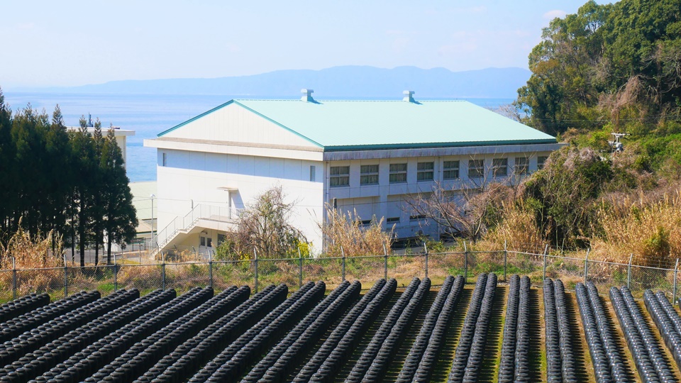 亀割公園 海自鹿児島音響測定所を見下ろす潜水艦の見学スポット