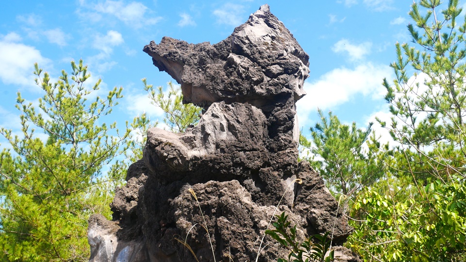 たぬき岩 周辺の観光名所に紛れる桜島の溶岩でできた奇石│Harada